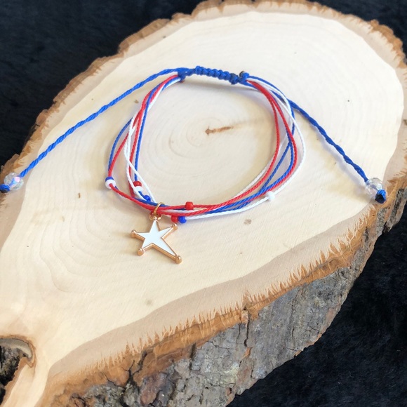 Patriotic Multicolor/Layers Handmade Bracelet - Picture 2 of 15